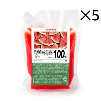 논산 수박마실 100% 1kg 5개세트 [ 까로망 ]
